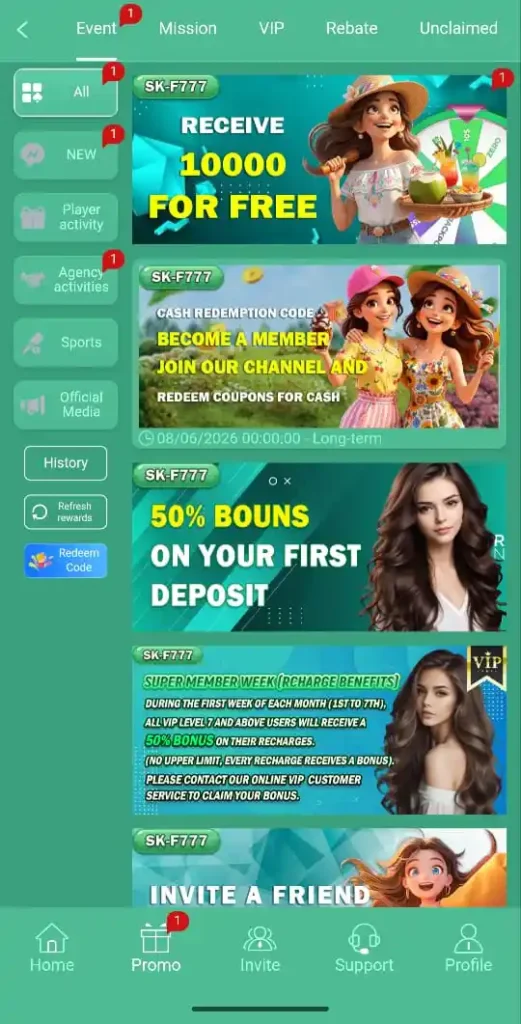 F777 Game Bonuses