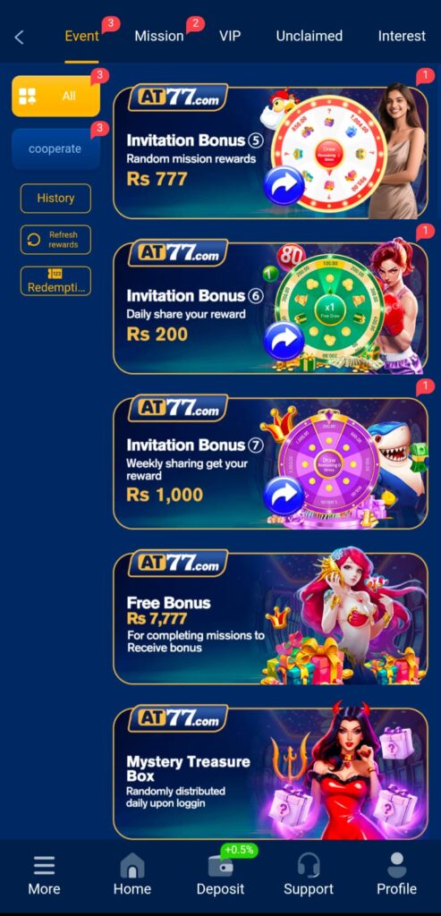 AT77 Bonuses