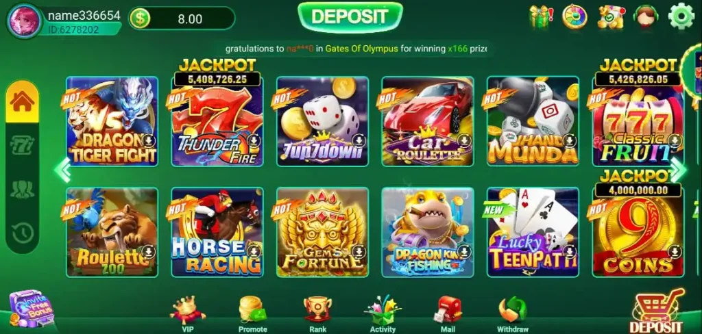 lucky866 game interface