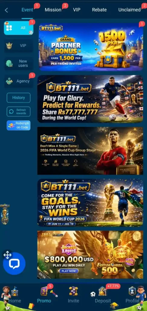 BT111 game bonuses