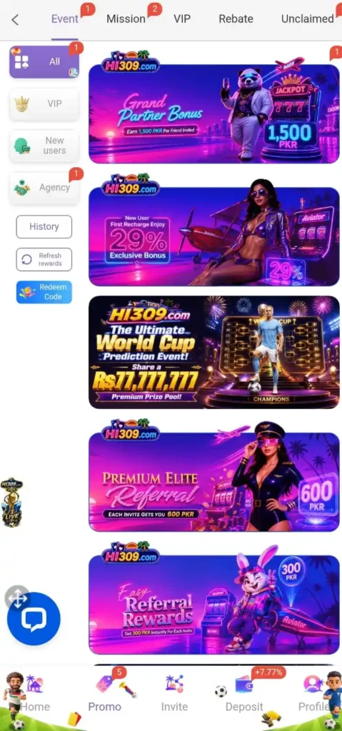 HI309 game bonuses