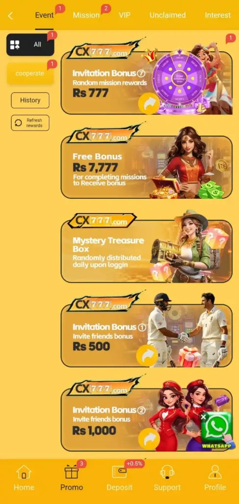 cx777 game bonuses