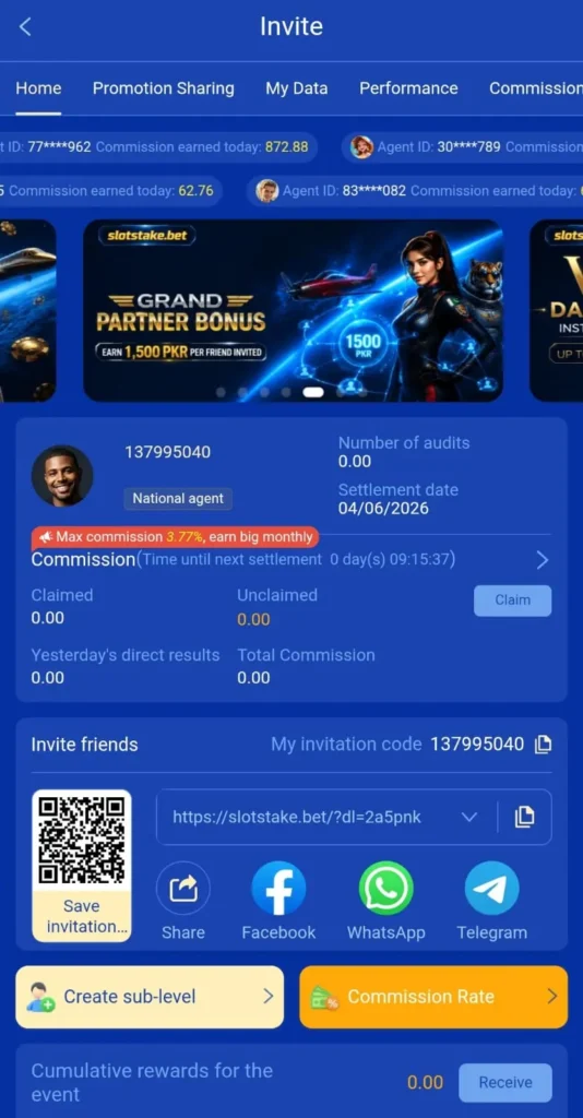 slotstake game invitation