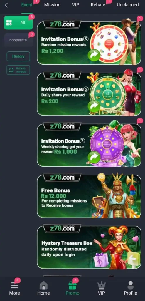 z78k game bonuses